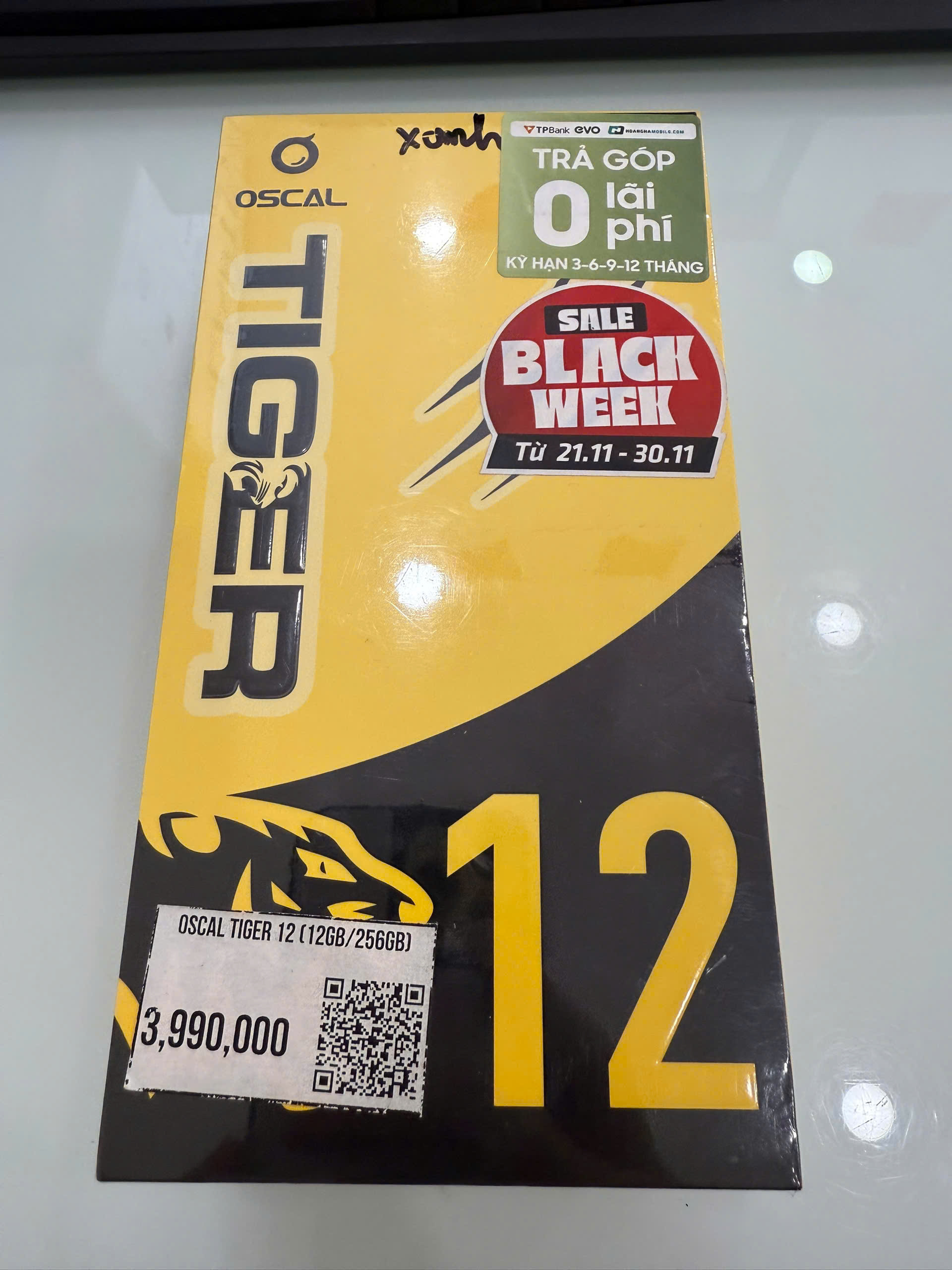 Điện thoại di động OSCAL TIGER 12 (12GB/256GB) - màu xanh (Cerulean Blue) - 359941191327727 - OSTI12XH