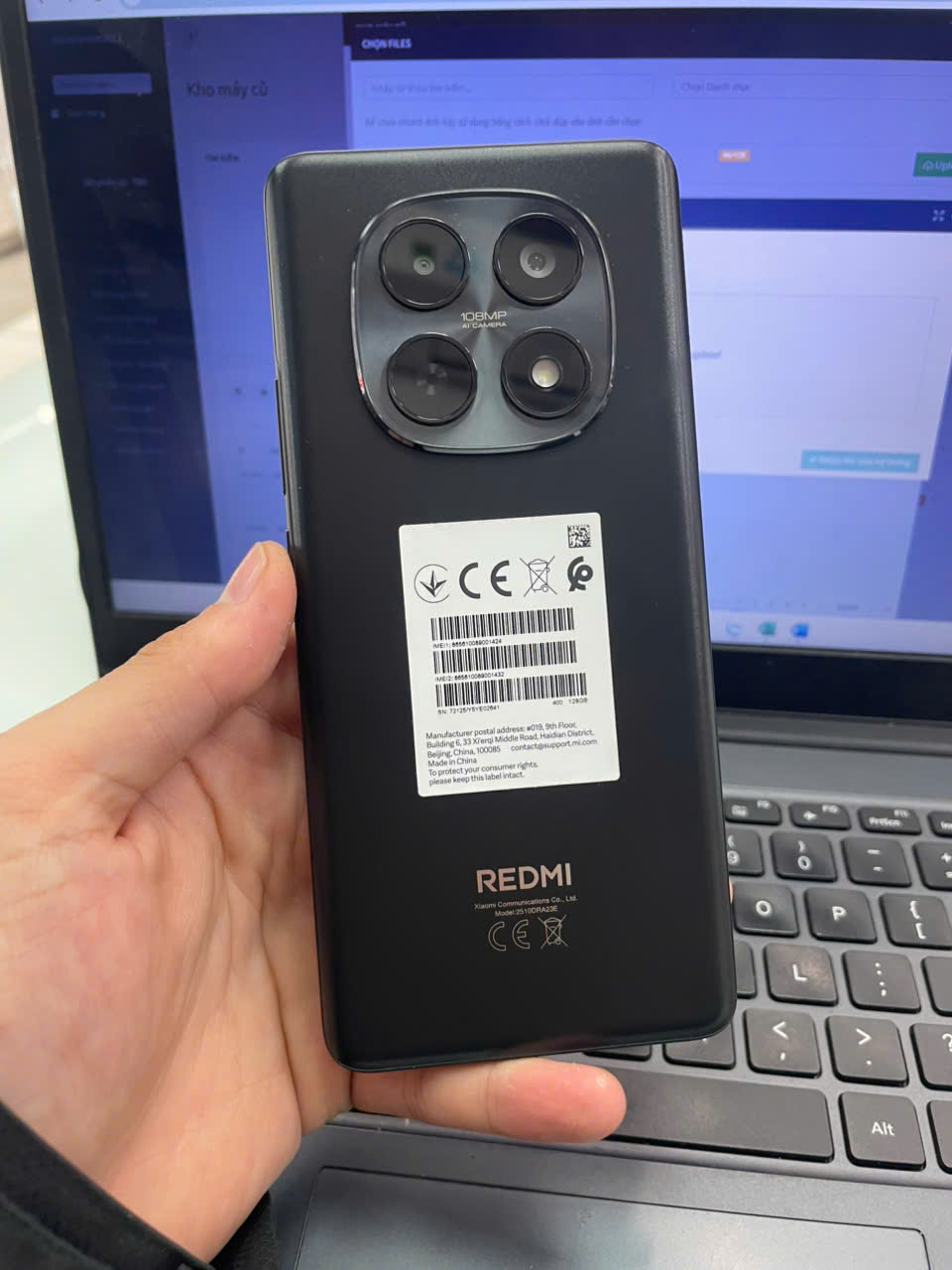 ĐIỆN THOẠI DI ĐỘNG (TEL) REDMI NOTE 15 6.77"/MTK Helio G100-Ultra/6G/128G/108MP+2MP/20MP/6000mAh