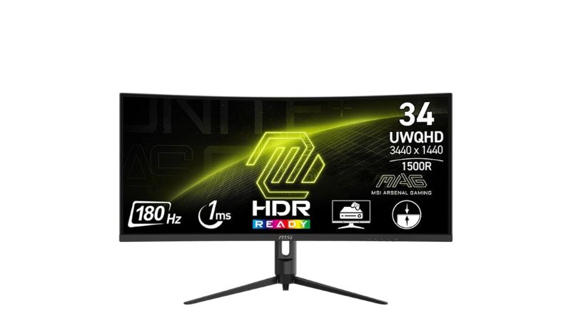 Thiết kế cong 1500R hiện đại.