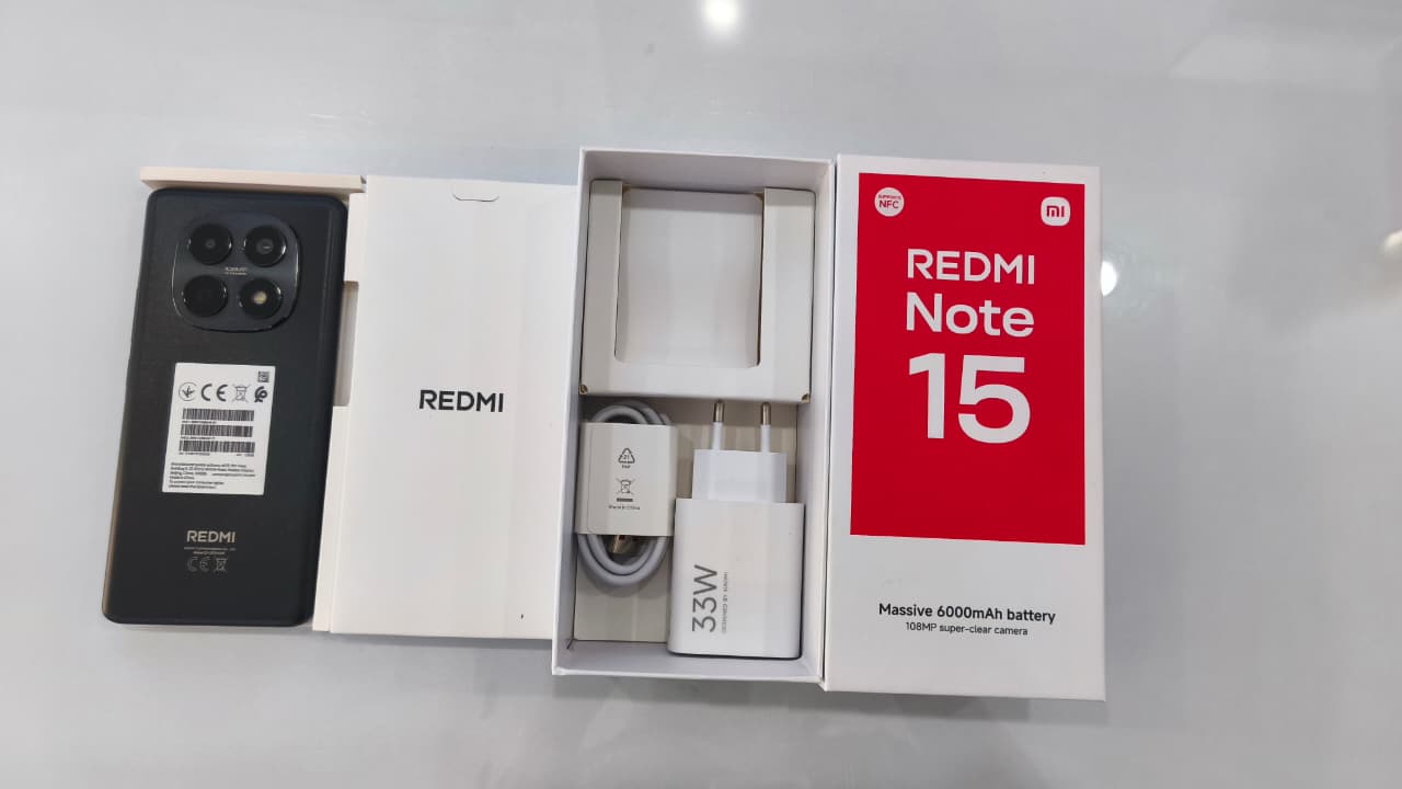 ĐIỆN THOẠI DI ĐỘNG (TEL) REDMI NOTE 15 6.77"/MTK Helio G100-Ultra/6G/128G/108MP+2MP/20MP/6000mAh (2510DRA23E)/ĐEN