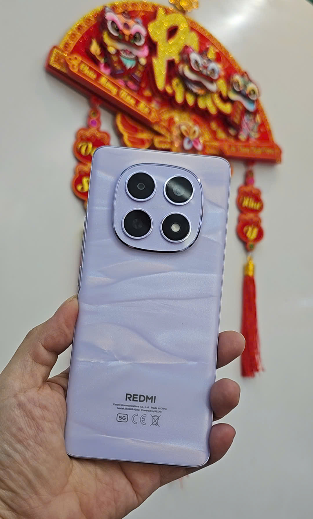 ĐIỆN THOẠI DI ĐỘNG (TEL) REDMI NOTE 15 5G 6.77"/SNAP 6 GEN 3/6G/128G/108MP+8MP/20MP/5520mAh/TÍM - TBH