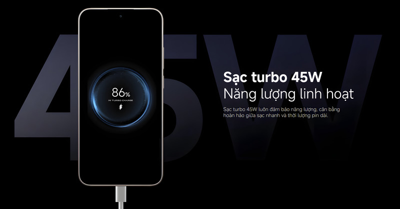 Viên pin tối ưu, sạc nhanh linh hoạt.