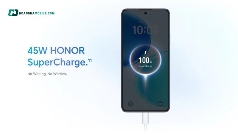 Công suất sạc 45W siêu nhanh. Công suất sạc 45W siêu nhanh.