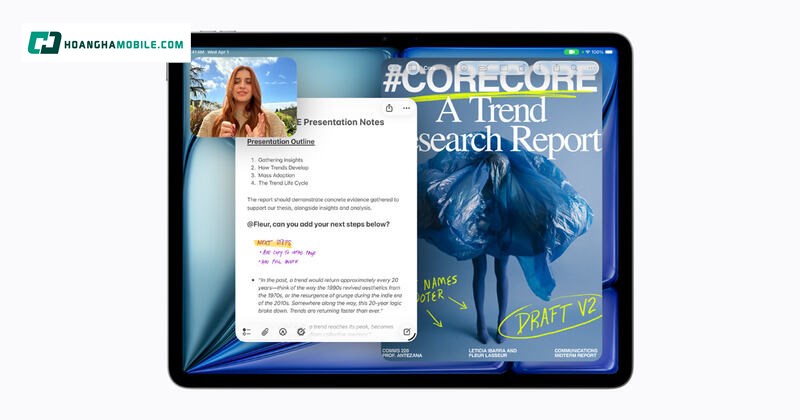 iPad Air M4 13 inch 5G phục vụ học online và họp nhóm ổn định iPad Air M4 13 inch 5G phục vụ học online và họp nhóm ổn định