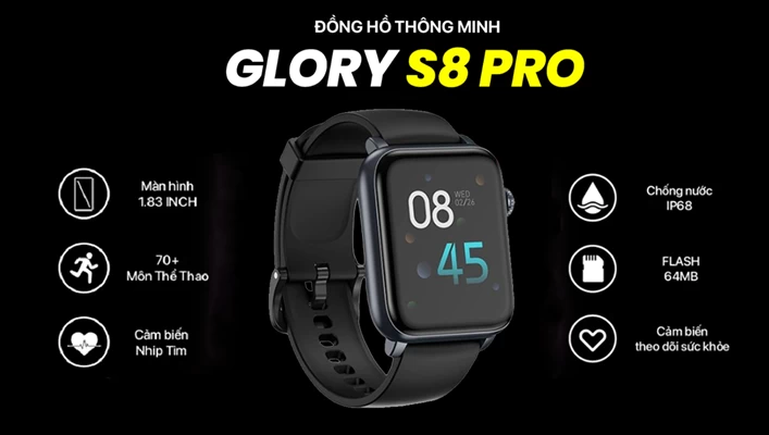 Đồng hồ Gloryfit S8 Pro TBH