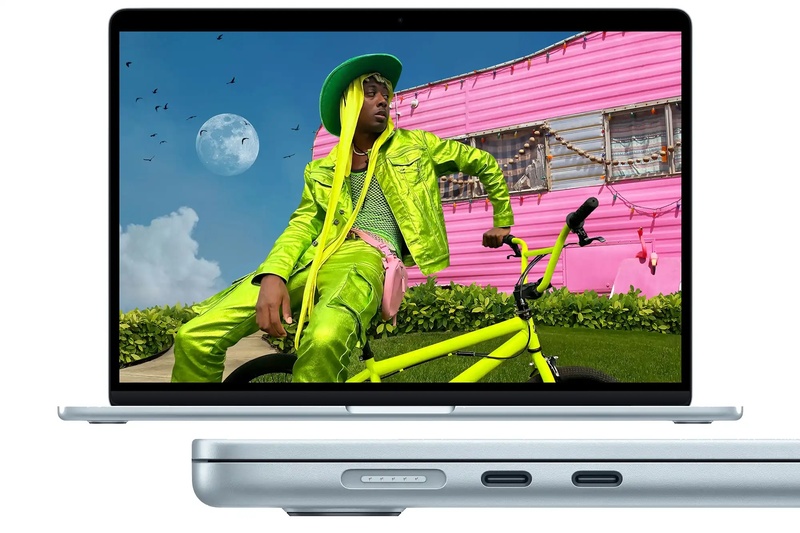 MacBook Air M5 15 inch có hệ thống kết nối hiện đại với Wi-Fi 7, Bluetooth 6, Thunderbolt 4 và khả năng hỗ trợ 2 màn hình ngoài