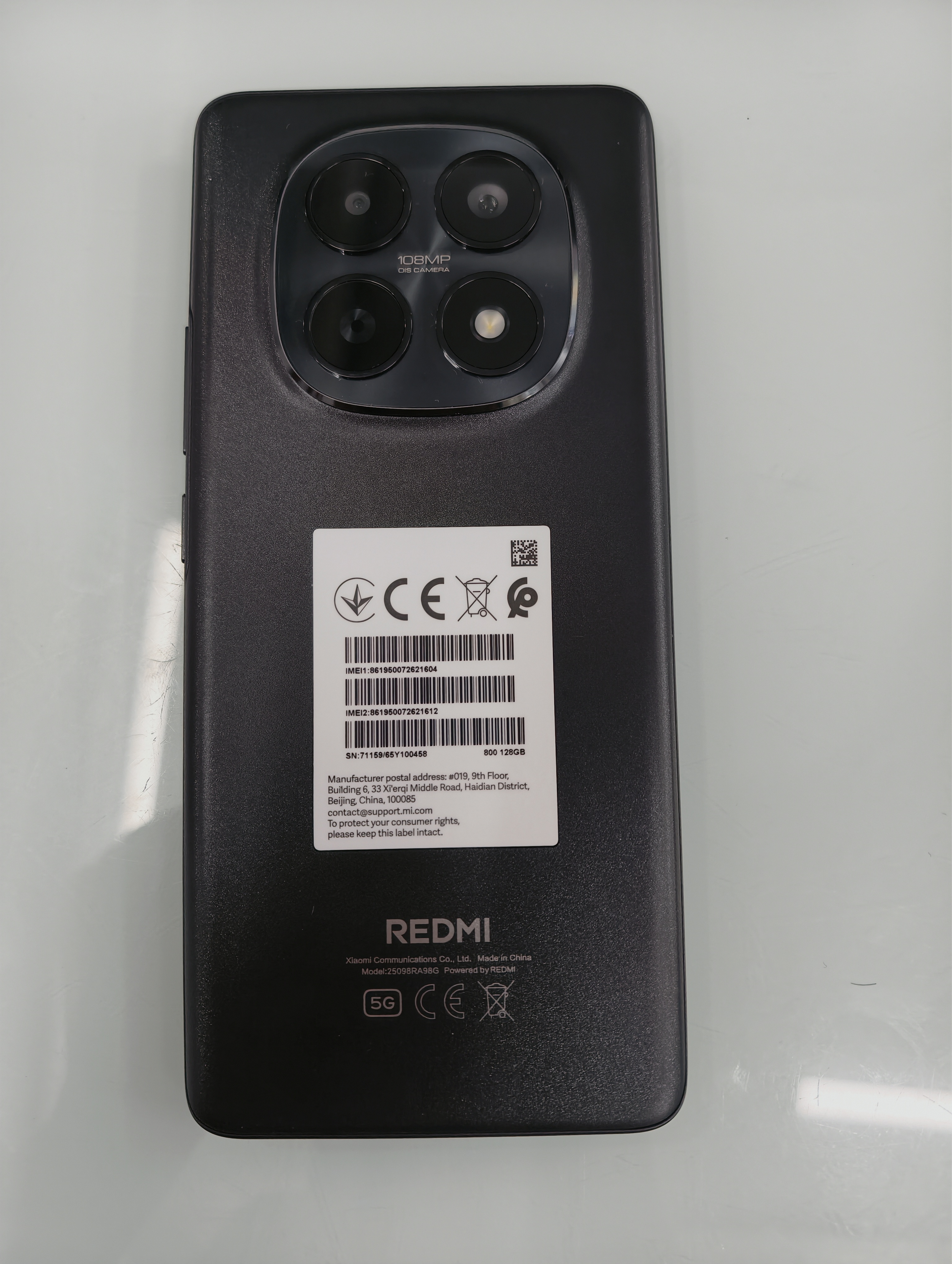 ĐIỆN THOẠI DI ĐỘNG (TEL) REDMI NOTE 15 5G 6.77"/SNAP 6 GEN 3/6G/128G/108MP+8MP/20MP/5520mAh (25098RA98G)/ĐEN (6932554469634) - 8