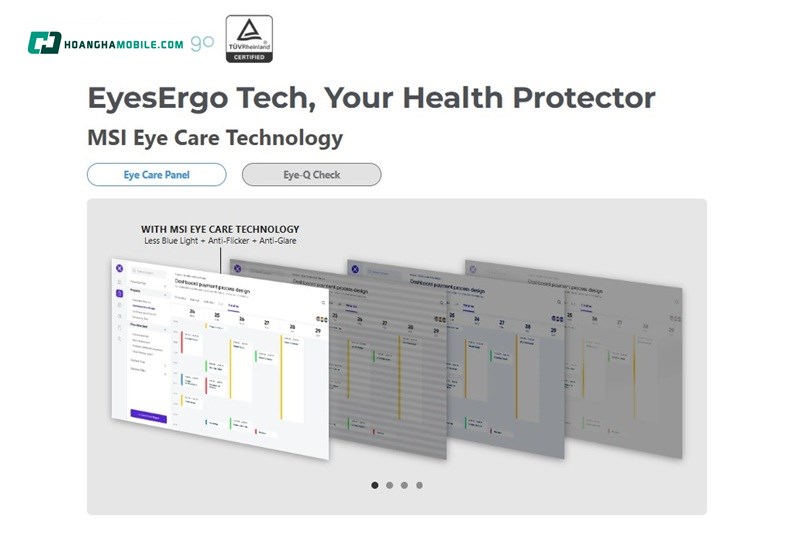 Đảm bảo các công nghệ bảo vệ mắt. Đảm bảo các công nghệ bảo vệ mắt.