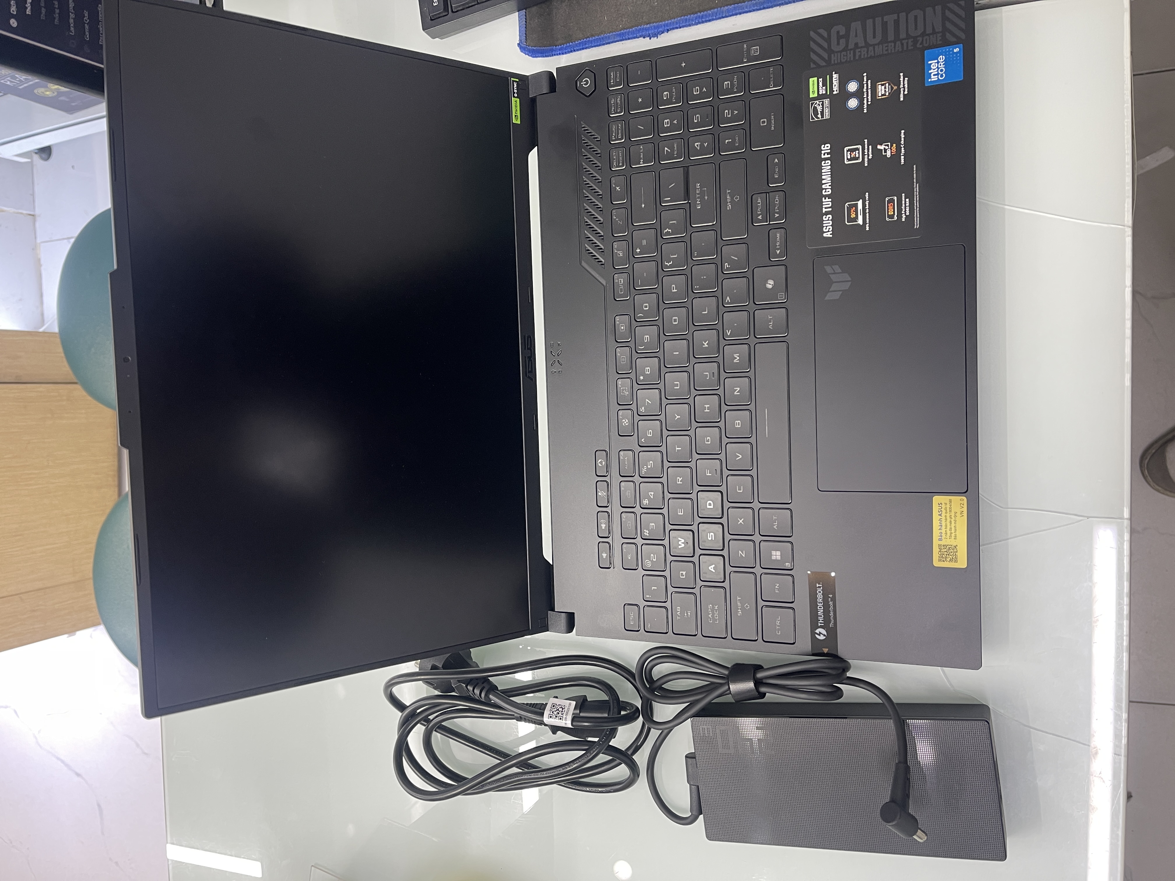 Máy tính xách tay Asus FX607V(Intel Core 5 210H; 16GB; 512GB SSD; RTX4050/6GB; 16.0" FHD+; Win11; Xám