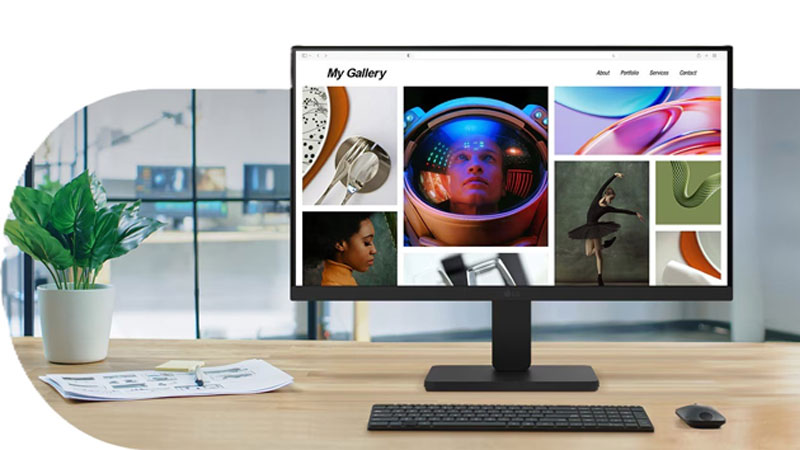 Màn hình LG 22U401A-B có màu sắc sống động với sRGB 99% và hỗ trợ HDR10