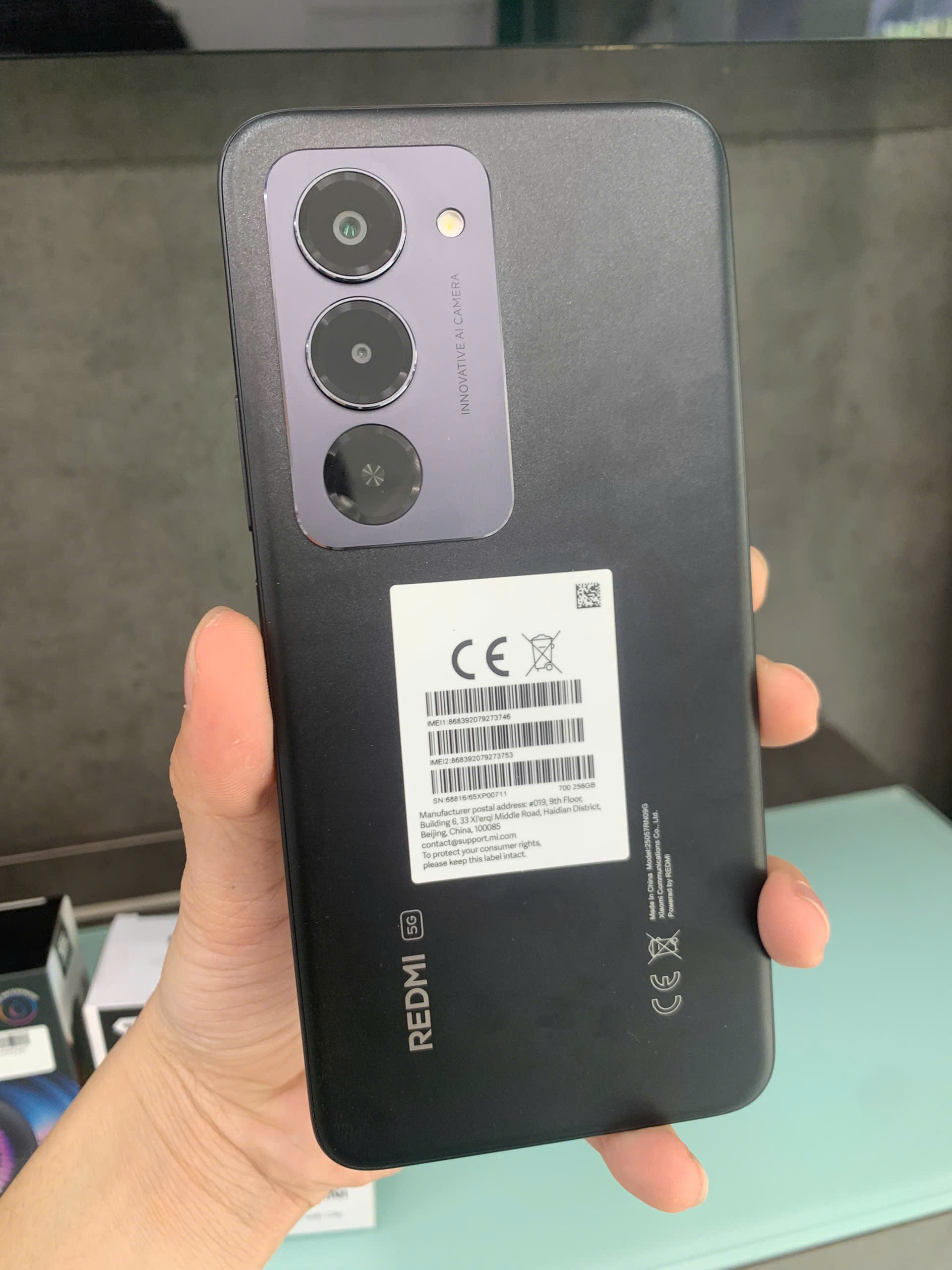 ĐIỆN THOẠI DI ĐỘNG (TEL) REDMI 15 5G 6.9"/SNAP 6S GEN 3/8G/256G