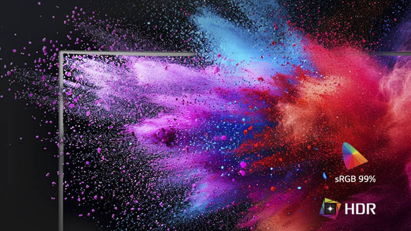 Màn hình LG 24U411A-B mang đến trải nghiệm hiển thị ấn tượng nhờ khả năng tái tạo màu sắc sống động và chân thực