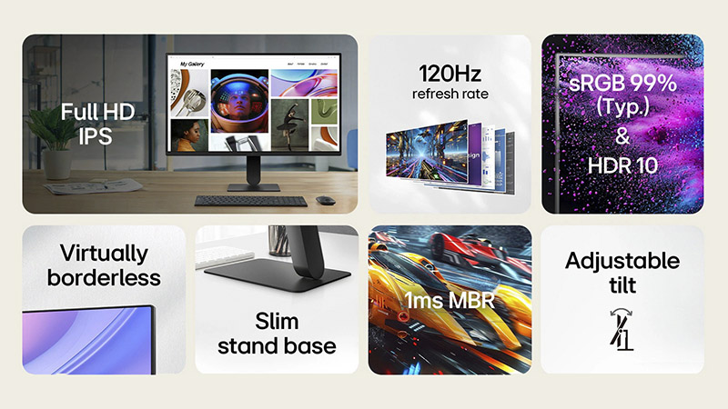 Màn hình LG 24U411A-B được trang bị kích thước 23.8 inch