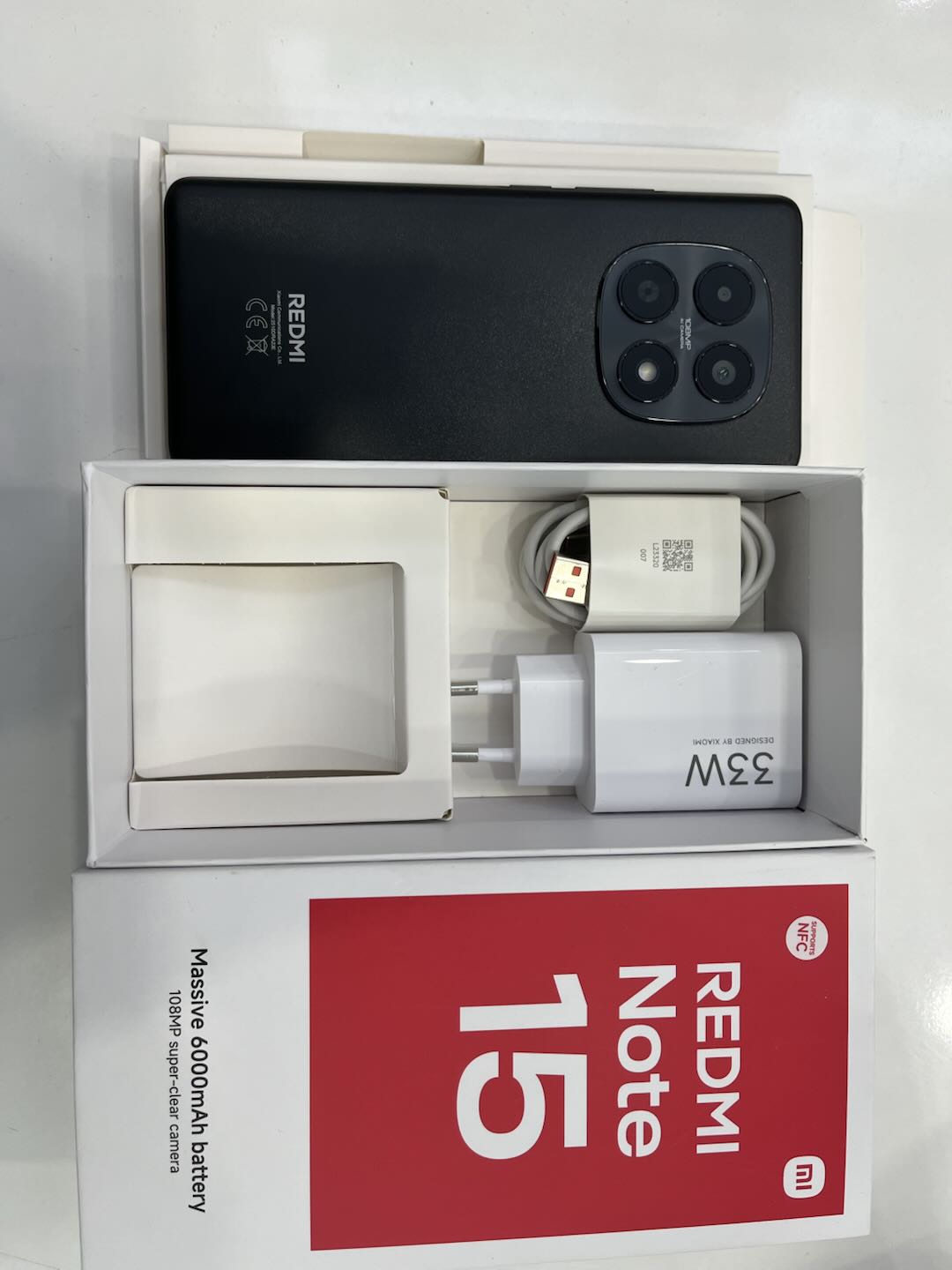 ĐIỆN THOẠI DI ĐỘNG (TEL) REDMI NOTE 15 6.77"/MTK Helio G100-Ultra/6G/128G/108MP+2MP/20MP/6000mAh (2510DRA23E)/ĐEN (6932554476113
