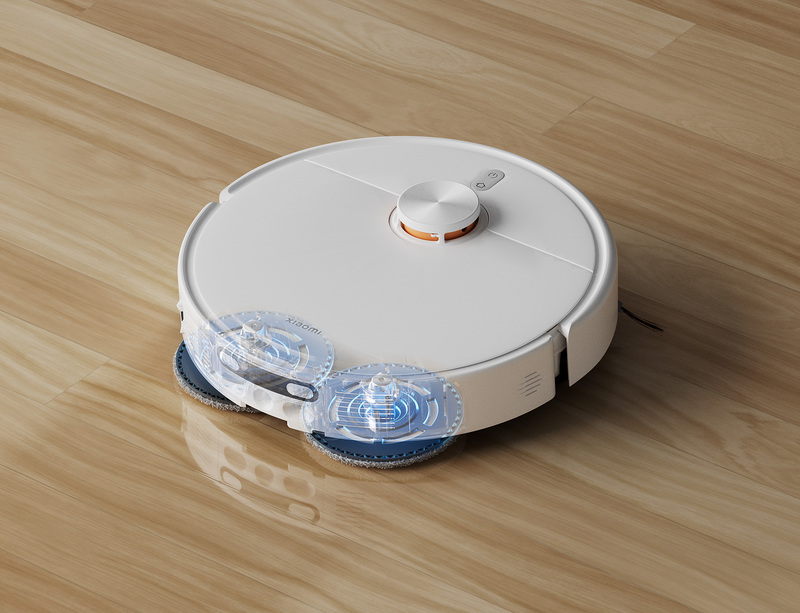 Hiệu năng làm sạch: Lực hút 10,000Pa và lau xoay tốc độ cao giúp Xiaomi Vacuum H50 xử lý vết bẩn hiệu quả