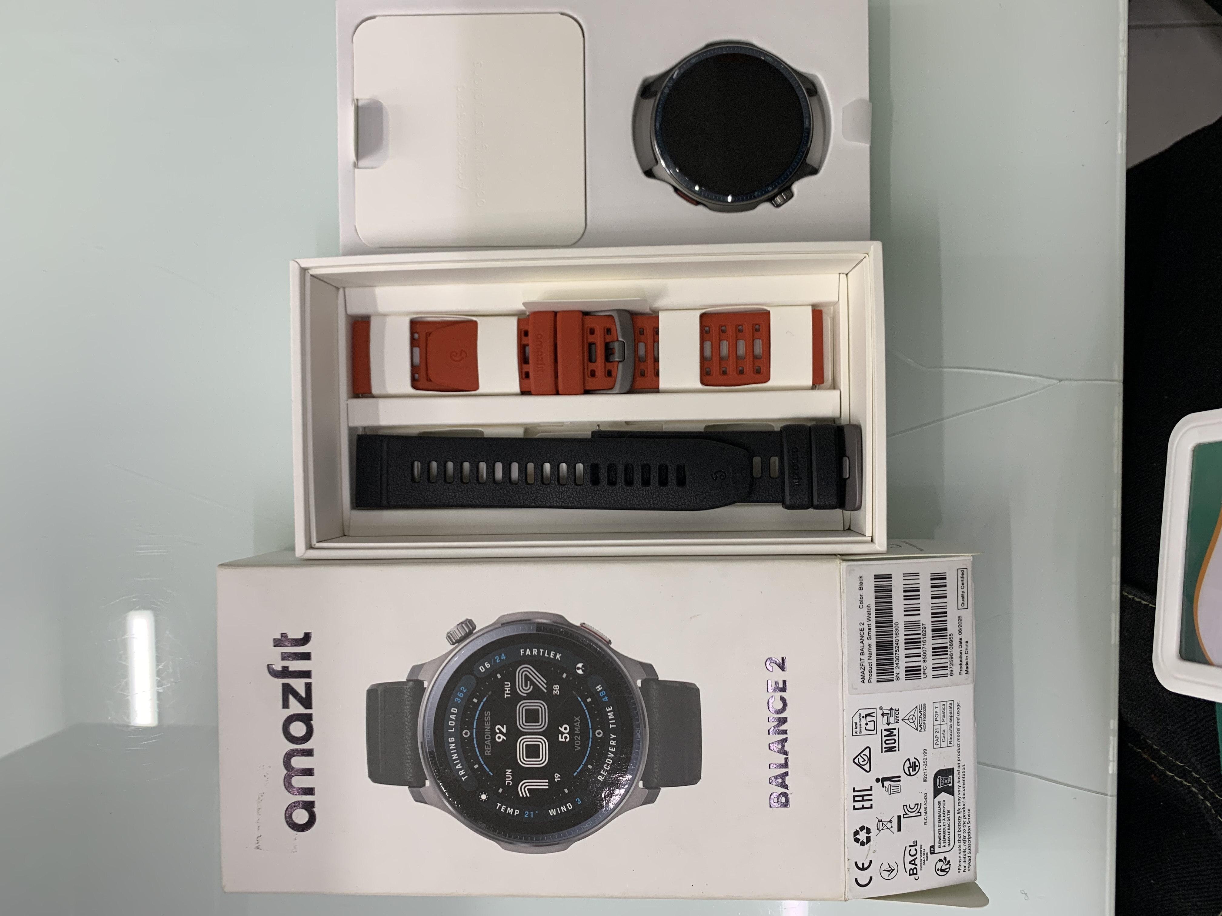 Đồng hồ đeo tay thông minh, hiệu: Amazfit, Balance 2, model: A2430, màu Black