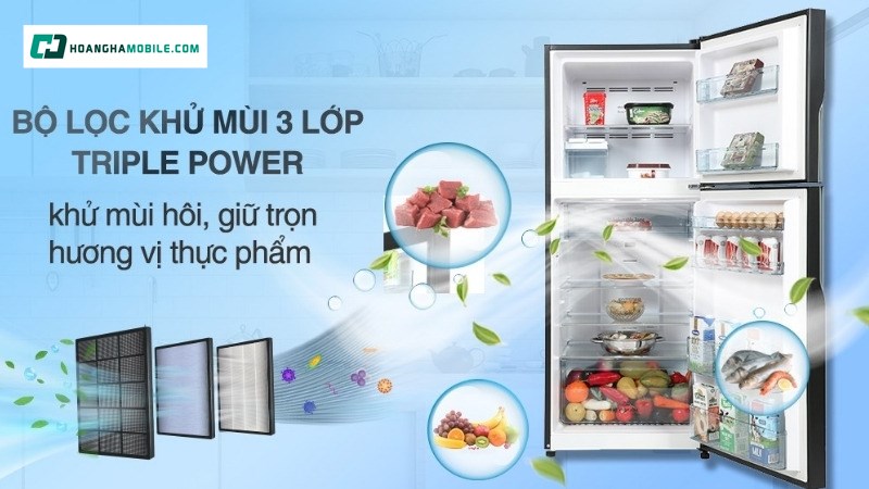 Bộ lọc khử mùi 3 lớp Triple Power. Bộ lọc khử mùi 3 lớp Triple Power.