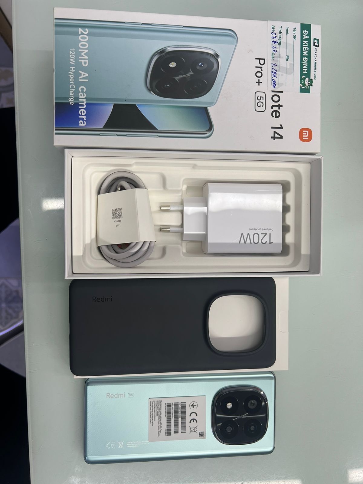 ĐIỆN THOẠI DI ĐỘNG (TEL) REDMI NOTE 14 PRO+ 5G 6.67/SNAP 7S GEN3/8G/256G/200+8+2MP/20MP/5110mAh (24115RA8EG)/XANH DƯƠNG (69325 -