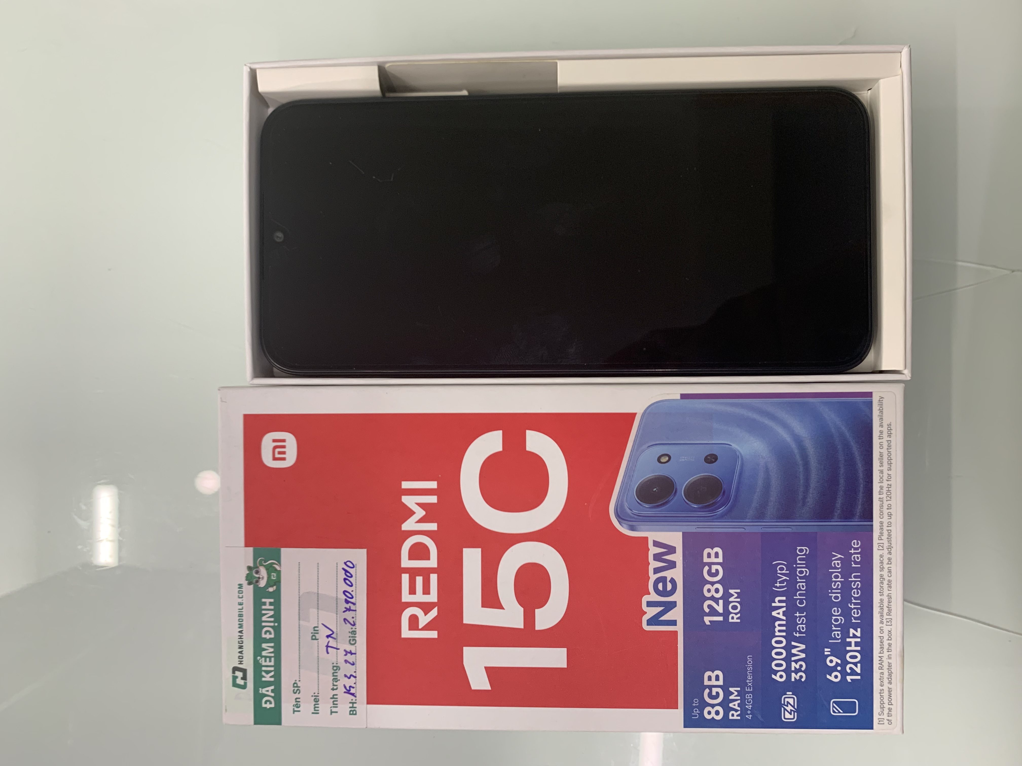 ĐIỆN THOẠI DI ĐỘNG (TEL) REDMI 15C 6.9"/MTK Helio G81 Ultra/4G/128G/50MP+QVGA/8MP/6000mAh (25078RA3EY)/ĐEN