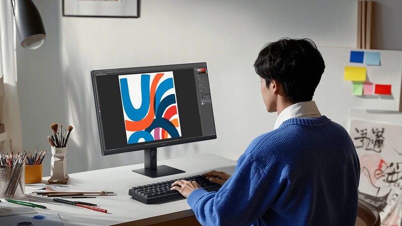 Màn hình tối ưu góc nhìn cho mọi không gian làm việc.