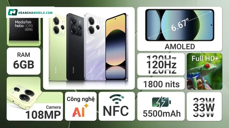 Redmi Note 14 có NFC, hồng ngoại và jack tai nghe không? Redmi Note 14 có NFC, hồng ngoại và jack tai nghe không?
