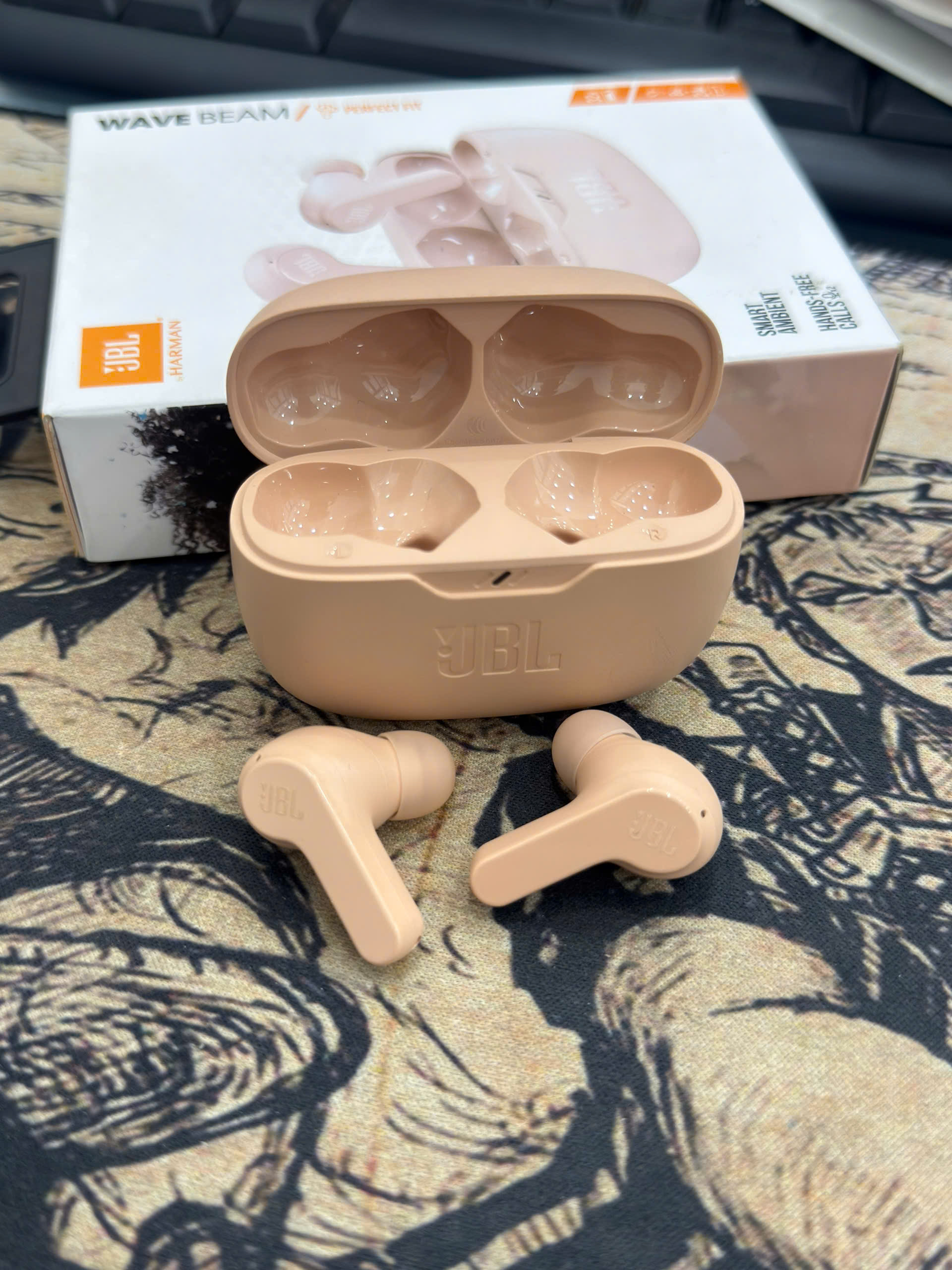 Tai nghe (không có khung trùm qua đầu) JBL Wave Beam - WBEAMBEG