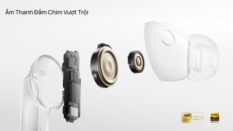 Chất lượng âm thanh driver kép.