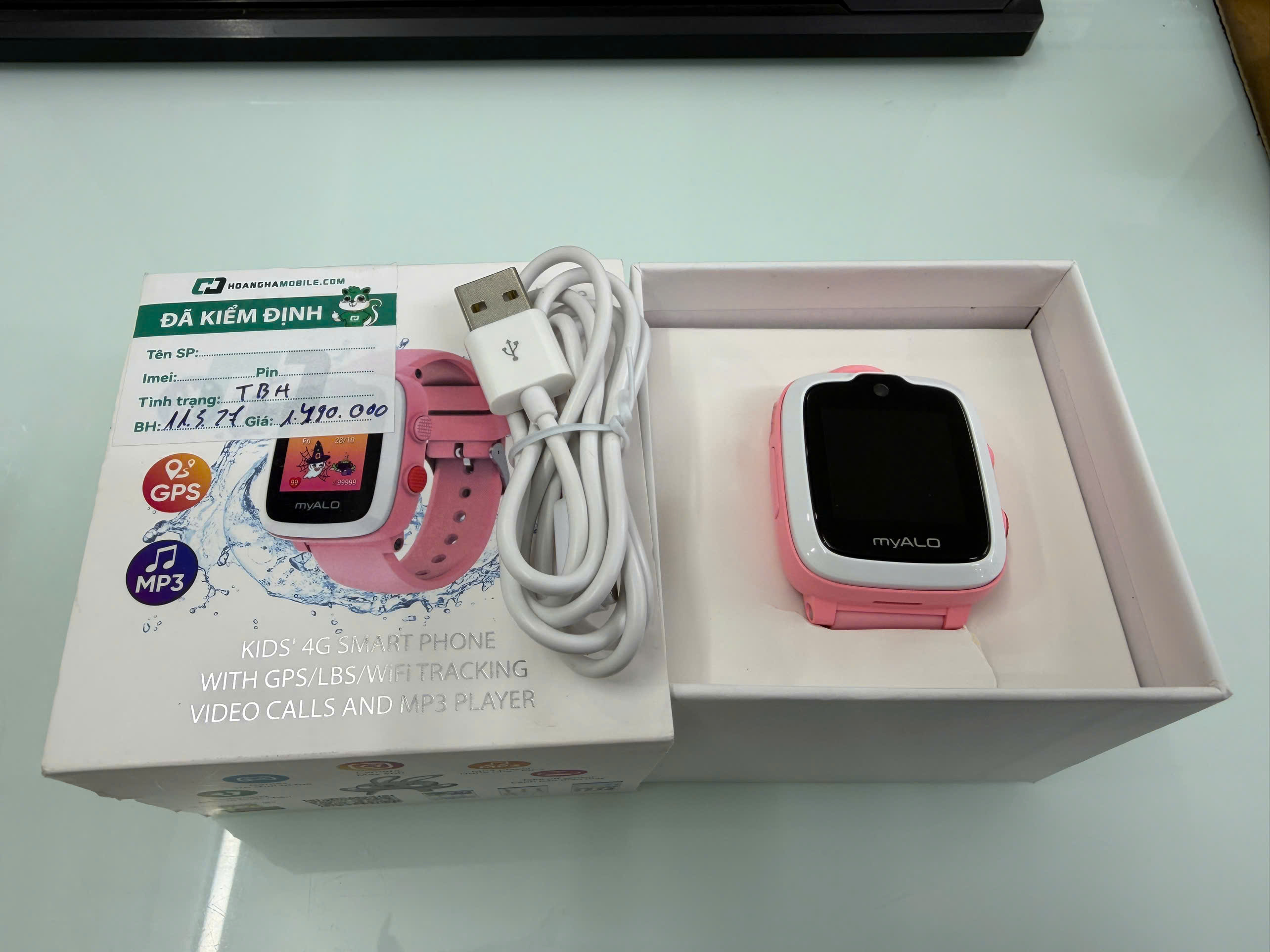 Điện thoại thông minh đeo tay trẻ em myALO Kidsphone K74, màu hồng - 869363030574745 