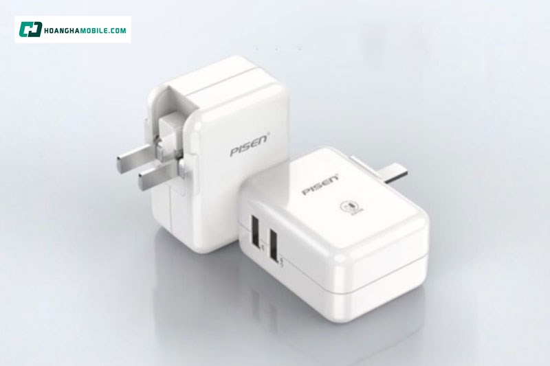 Sạc Pisen Dual USB Charger 2.4A 17W TS-C070. Sạc Pisen Dual USB Charger 2.4A 17W TS-C070.