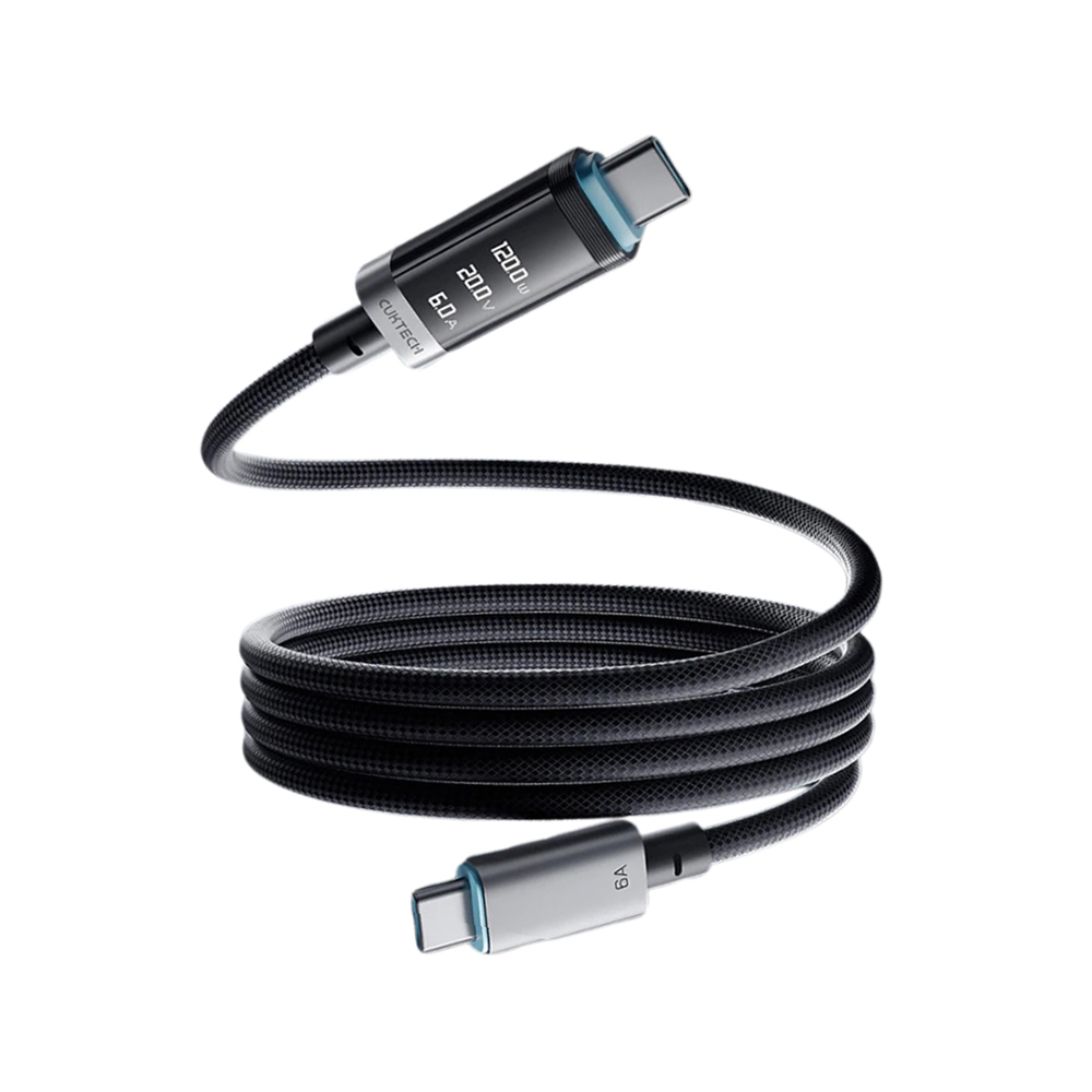 Cáp Cuktech C to C 6A 240W hít từ tính 1.5M – CMC615