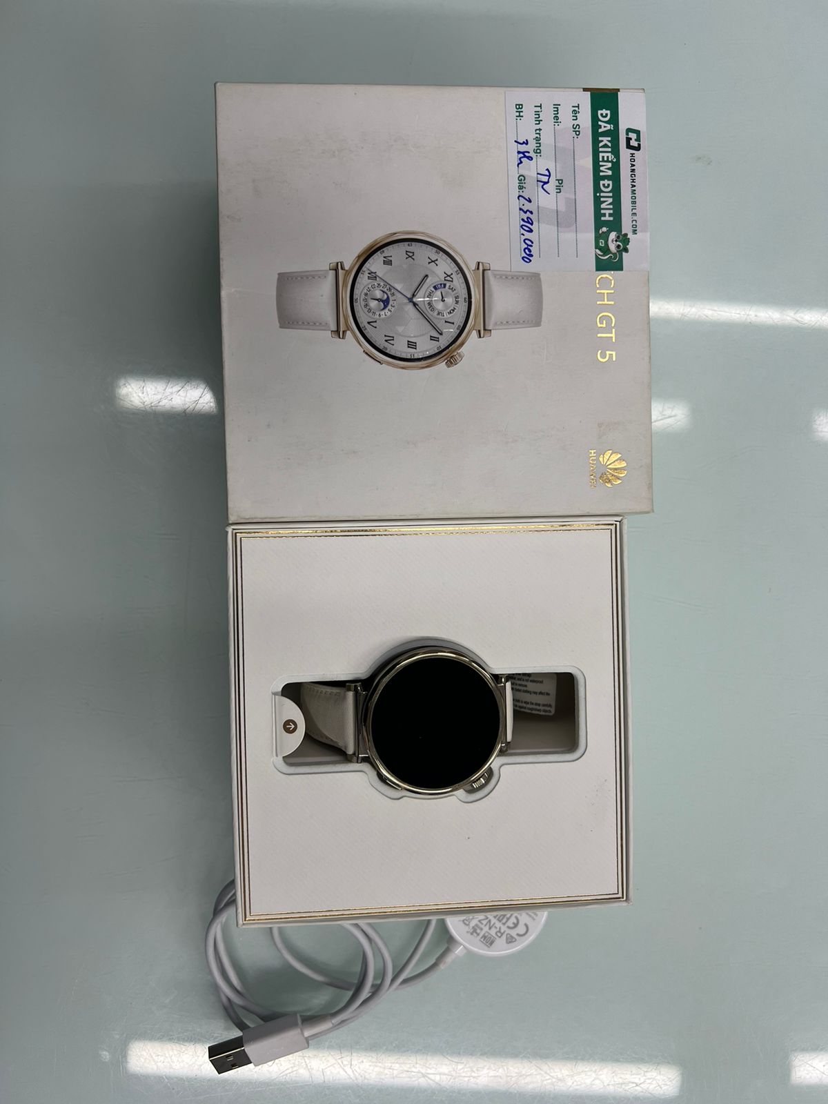 Đồng hồ thông minh HUAWEI JNA-B19 GT5 41mm/DÂY DA/TRẮNG_DEMO(6942103131240_DM) - 35MBB24815100422