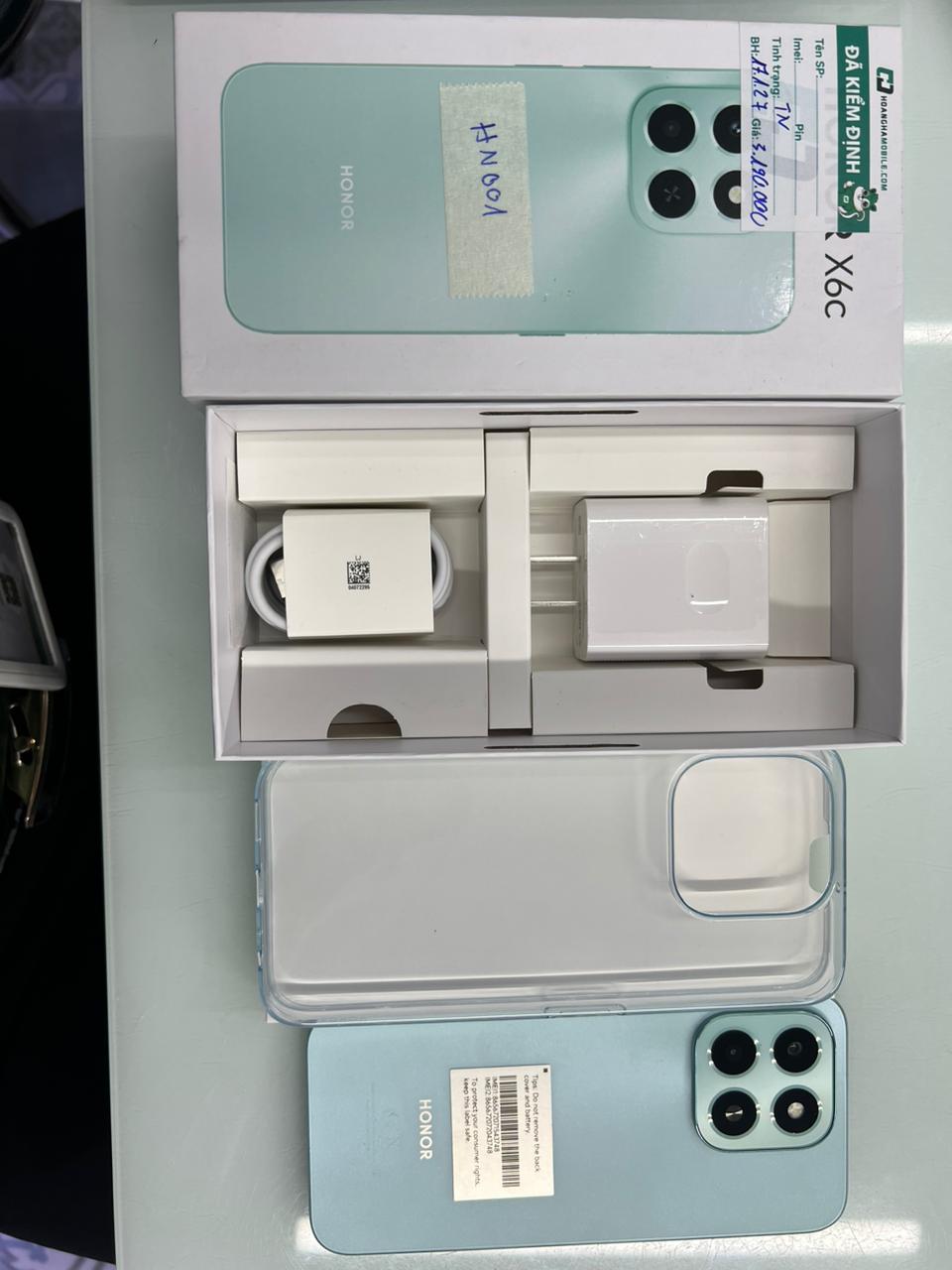 Điện thoại thông minh Honor X6c (6+128GB) Xanh (Ocean Cyan)_NIC-LX2