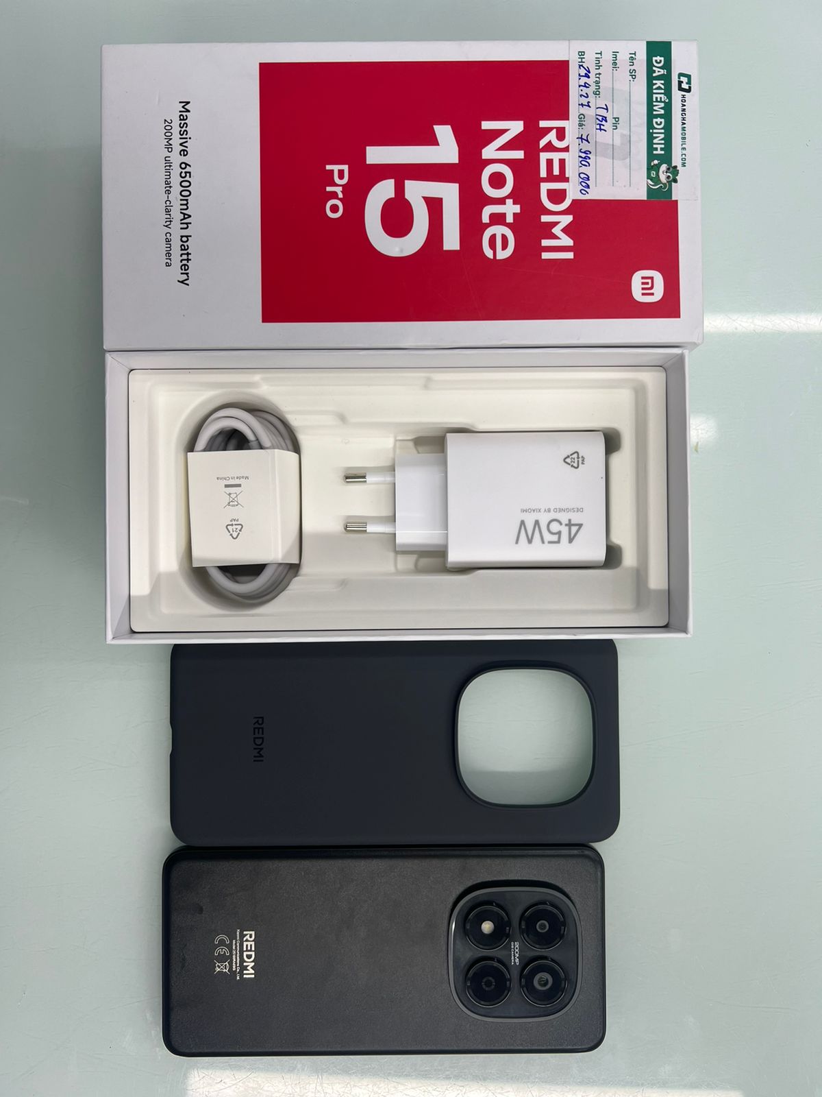 ĐIỆN THOẠI DI ĐỘNG (TEL) REDMI NOTE 15 PRO 6.77"/MTK Helio G200-Ultra/8G/256G/200MP+8MP/32MP/6500mAh (25100RA69G)/ĐEN (693255446