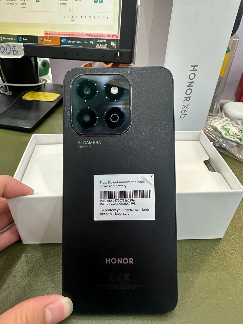 Điện thoại thông minh Honor X6b (6+128GB) - TN - 864572071107265 - JDYLX2ZTN