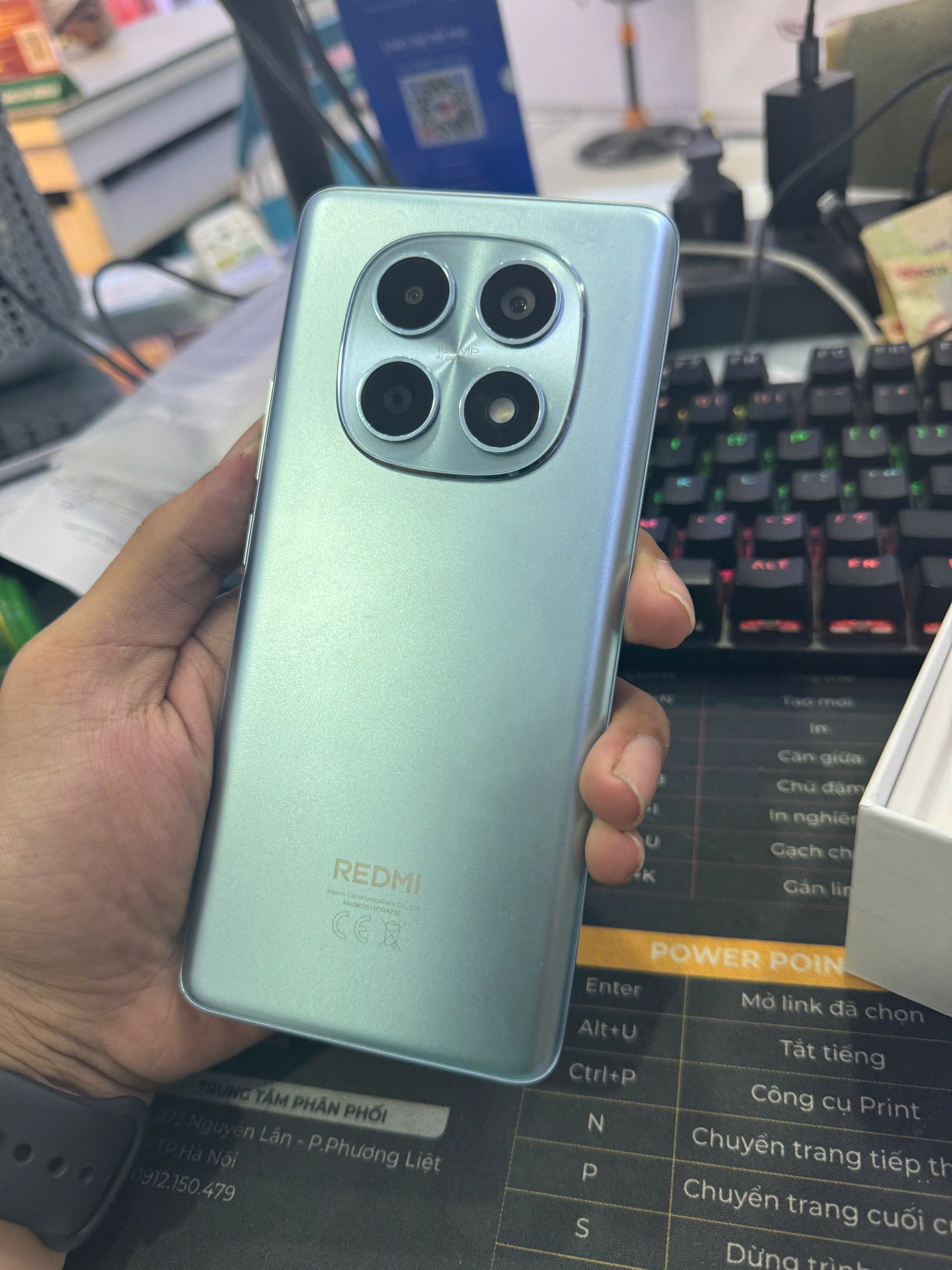 ĐIỆN THOẠI DI ĐỘNG (TEL) REDMI NOTE 15 xanh TBH 128GB