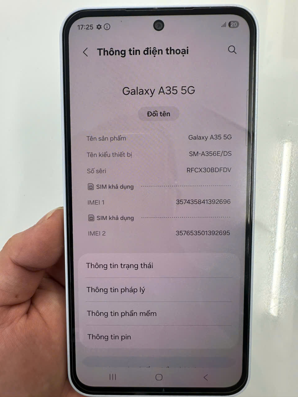 ĐTDĐ Samsung A35 5G 8GB/256GB - Cũ - 357435841392696 - A356C256