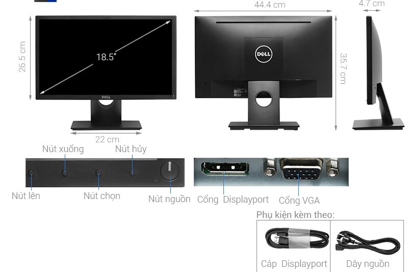 Thiết kế gọn nhẹ và kích thước tiêu chuẩn.
