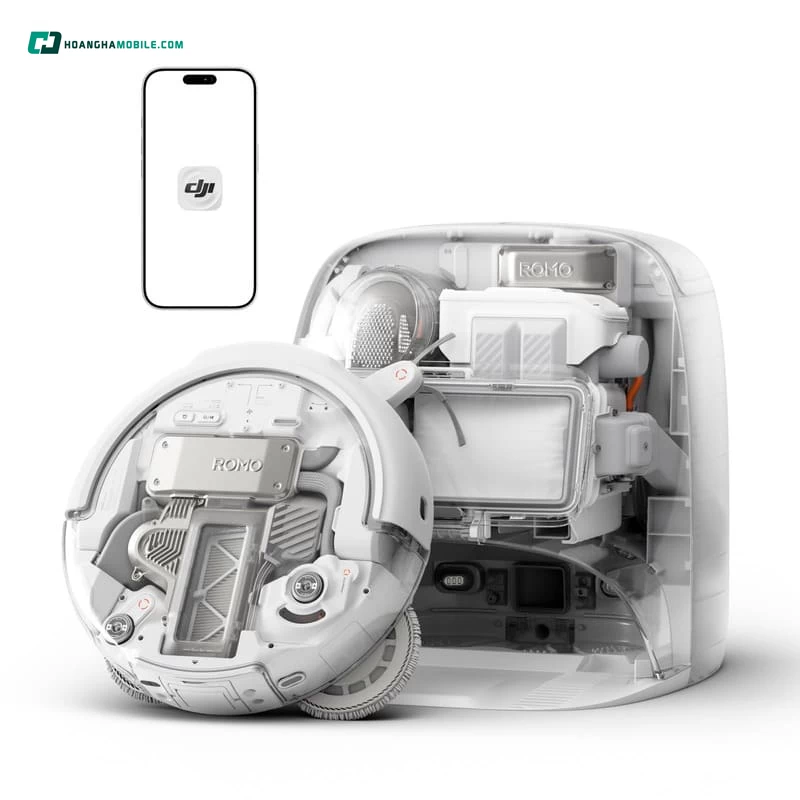 Robot DJI ROMO P có thể kết nối và điều khiển thông qua ứng dụng DJI Home Robot DJI ROMO P có thể kết nối và điều khiển thông qua ứng dụng DJI Home