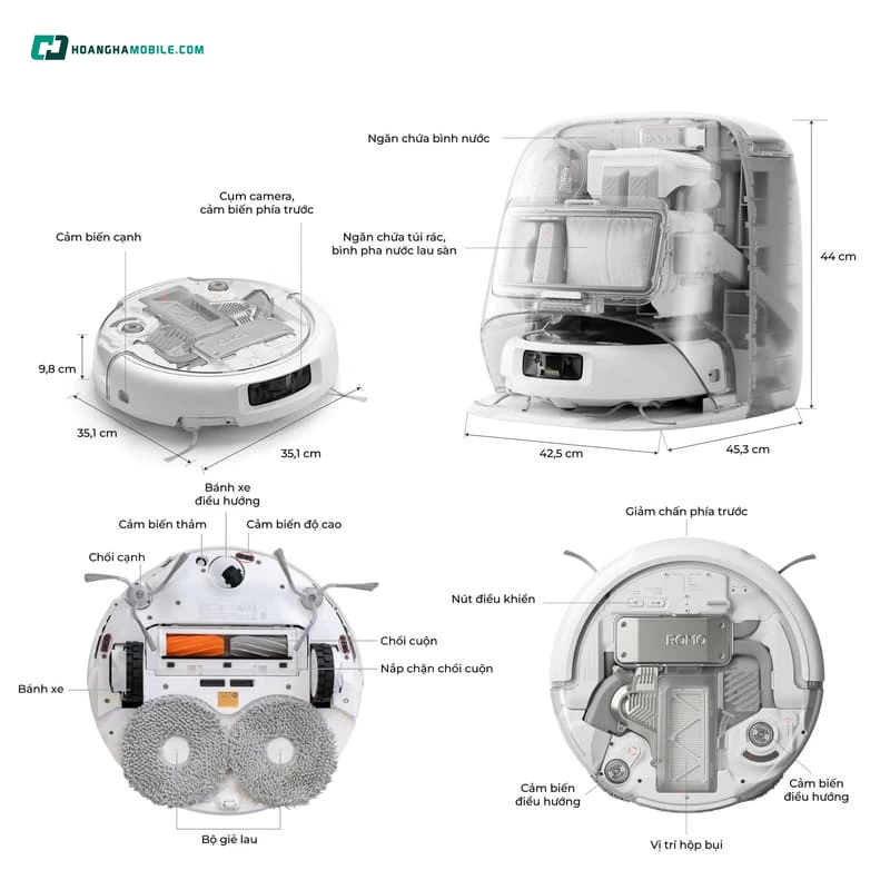 DJI ROMO P không được xây dựng như một robot hút bụi đơn lẻ, mà là một hệ thống làm sạch khép kín DJI ROMO P không được xây dựng như một robot hút bụi đơn lẻ, mà là một hệ thống làm sạch khép kín