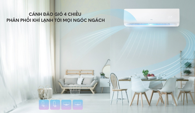 Chế độ Turbo hỗ trợ làm lạnh nhanh ngay khi khởi động điều hòa TCL Inverter Elite Pro 1.5 HP TEP-13CSD/F1I