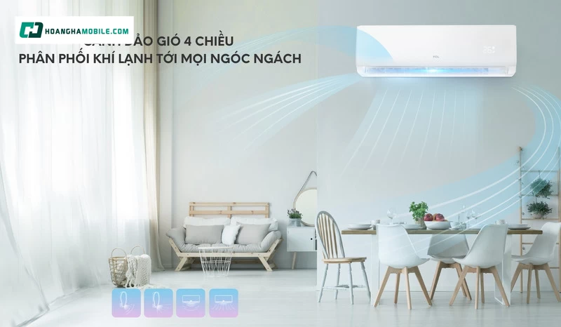 Điều hoà TCL Inverter Elite Pro 2 HP TEP-18CSD/F1I mang đến khả năng làm lạnh nhanh và ổn định cho diện tích 20 - 30m² Điều hoà TCL Inverter Elite Pro 2 HP TEP-18CSD/F1I mang đến khả năng làm lạnh nhanh và ổn định cho diện tích 20 - 30m²