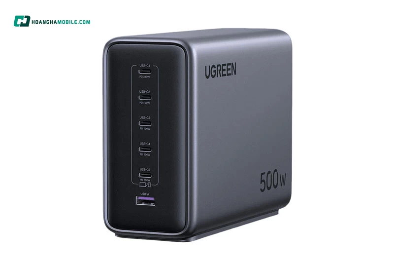 Bộ sạc nhanh để bàn 5C1A Ugreen X759 công suất 500W. Bộ sạc nhanh để bàn 5C1A Ugreen X759 công suất 500W.