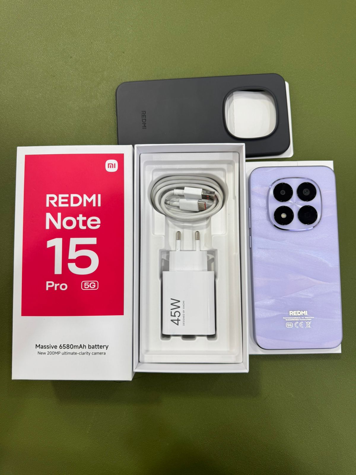 ĐIỆN THOẠI DI ĐỘNG (TEL) REDMI NOTE 15 PRO 5G 6.83/MTK D7400-Ultra/12G/256G/200MP+8MP/20MP/6580mAh (25080RABDG)/TÍM - TBH