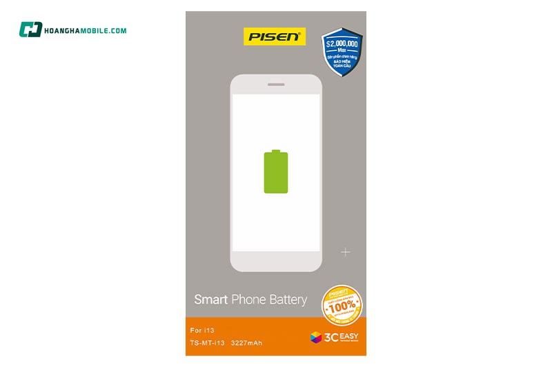Pin iPhone 13 Chính Hãng PISEN Dung lượng chuẩn 3227mAh. Pin iPhone 13 Chính Hãng PISEN Dung lượng chuẩn 3227mAh.