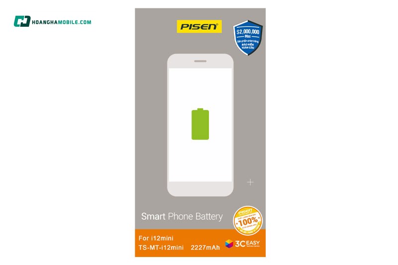 Pin iPhone 12 Mini Chính Hãng PISEN Dung lượng chuẩn 2227mAh. Pin iPhone 12 Mini Chính Hãng PISEN Dung lượng chuẩn 2227mAh.