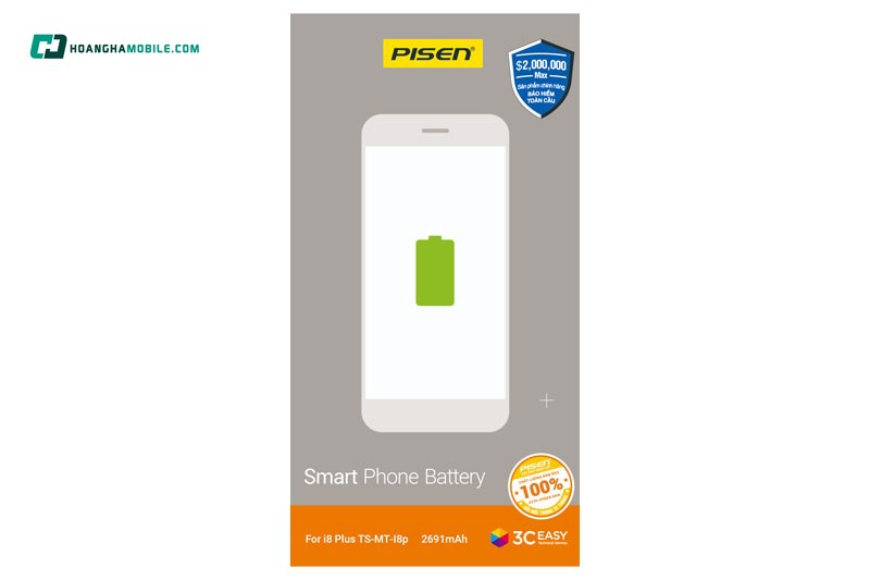 Pin iPhone 8 Plus Chính Hãng PISEN (Dung lượng chuẩn 2691mAh). Pin iPhone 8 Plus Chính Hãng PISEN (Dung lượng chuẩn 2691mAh).