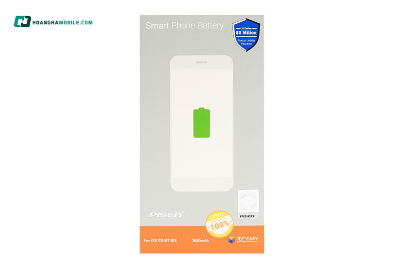 Pin iPhone XS Chính Hãng PISEN Dung lượng chuẩn 2658mAh. Pin iPhone XS Chính Hãng PISEN Dung lượng chuẩn 2658mAh.