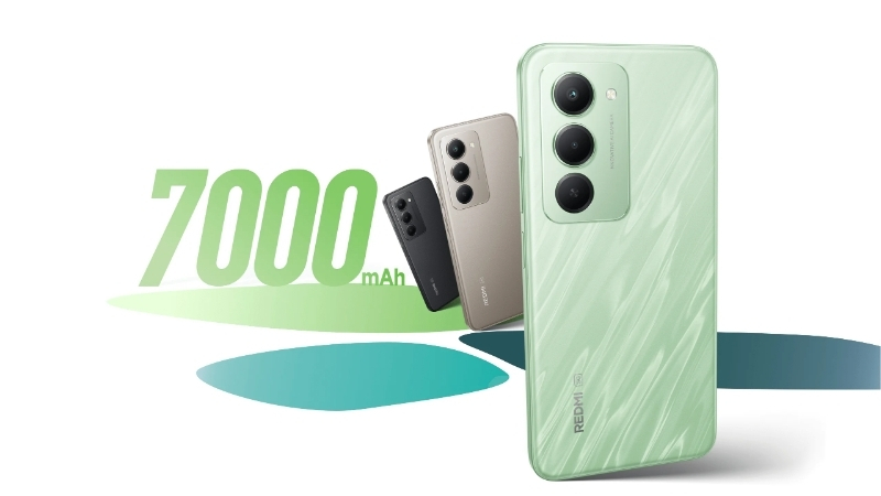 Điện thoại Xiaomi Redmi 15 5G sở hữu viên pin lên tới 7000mAh