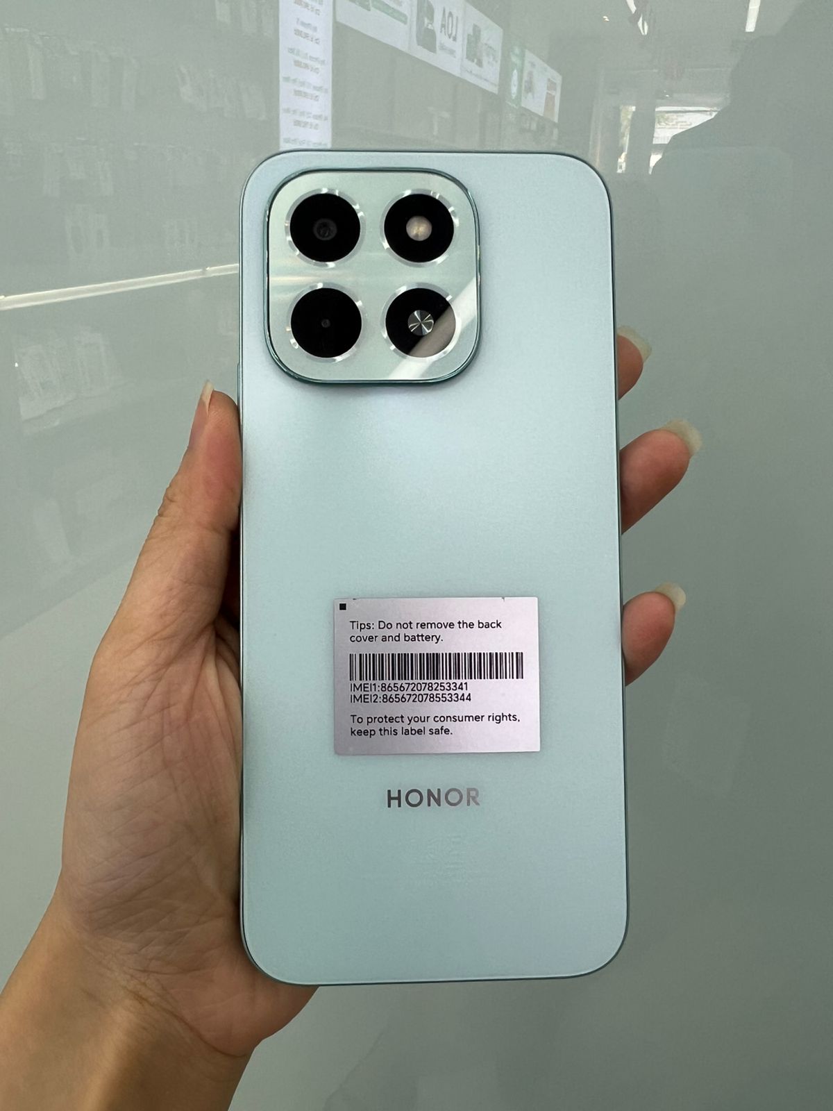 Điện thoại thông minh Honor X6c (6+128GB) Xanh (Ocean Cyan)