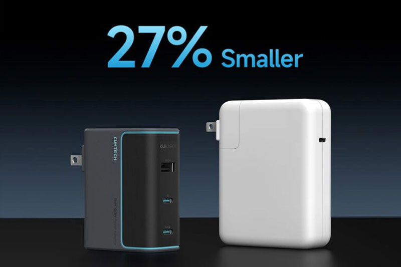 2 cổng USB-C và 1 cổng USB-A sạc cùng lúc nhiều thiết bị.